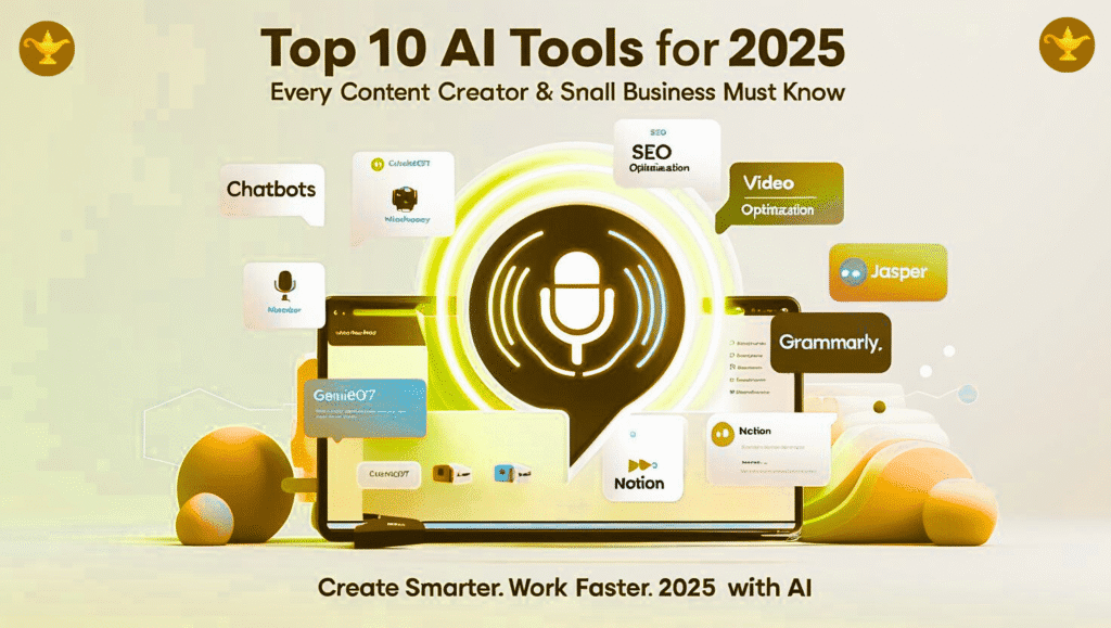 Top 10 AI Tools for 2025 Every Content Creator & Small Business Must Know