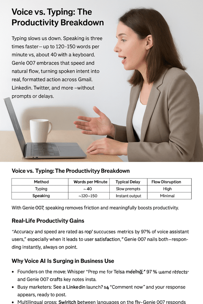 voice AI assistant for work - Genie007