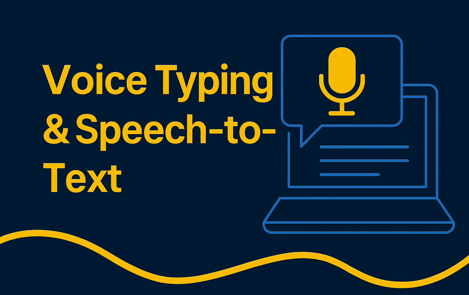 Voice typing and speech-to-text productivity illustration