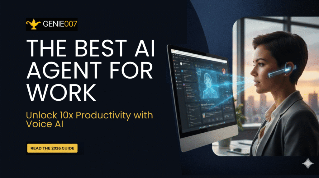 best AI agent for work in 2026 showing voice-to-action productivity.