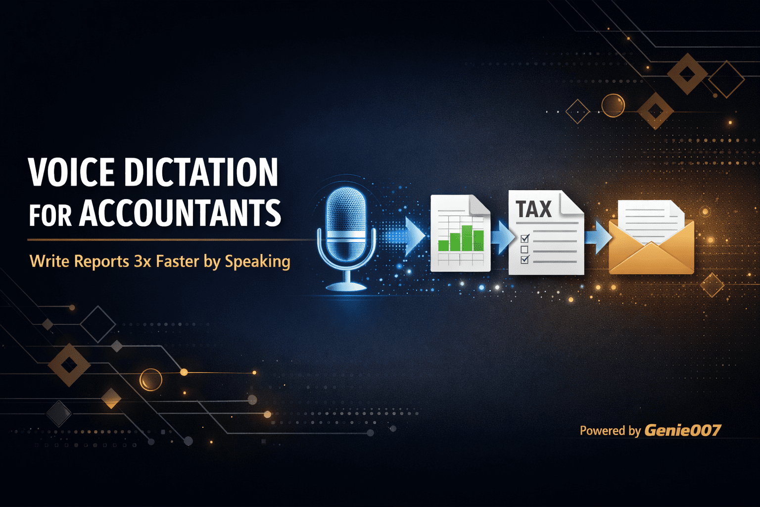 Voice dictation for accountants — Genie 007 speech to text for finance professionals