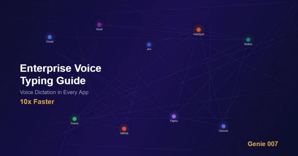 enterprise voice typing guide for business teams — Genie 007