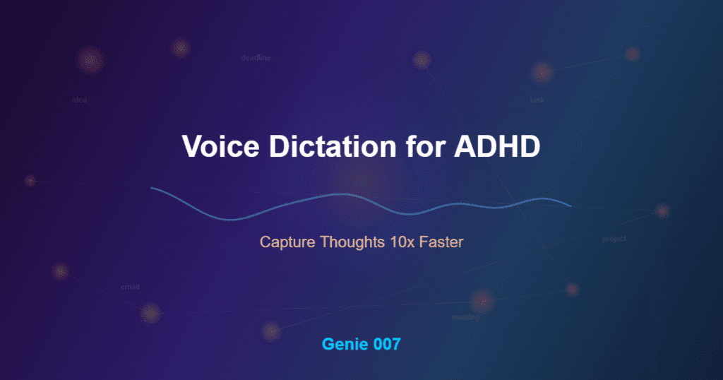 Voice dictation for ADHD — capture thoughts fast with voice typing